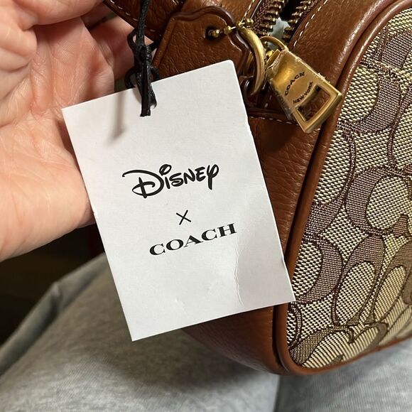Coach Brown Crossbody Bag with Mickey Mouse Design - Picture 11 of 15